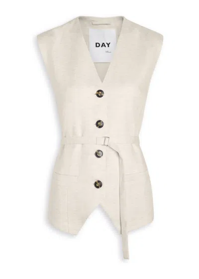 Day Birger Et Mikkelsen Palmer Woven Waistcoat Top In White