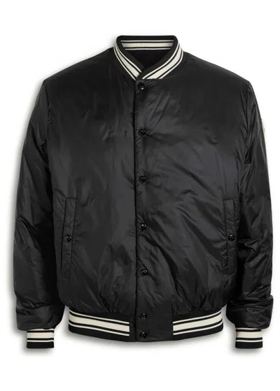 Moncler Bouchet Reversible Padded Bomber Jacket In Black