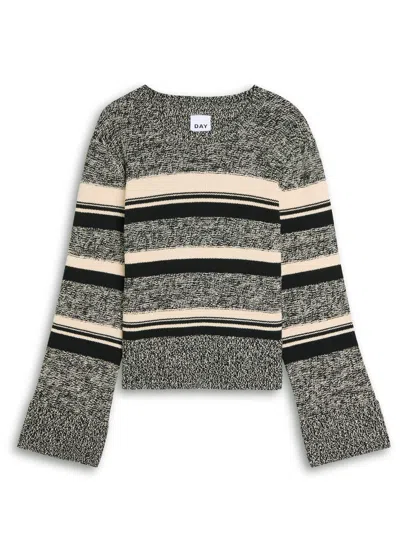 Day Birger Et Mikkelsen Lynn Striped Knit Jumper In Gray