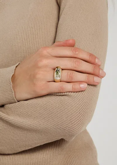 Legier Bubble Bezel 14kt Gold-plated Ring In Gold