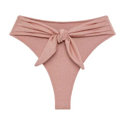 Montce Prima Pink Sparkle Paula Tie-up Bikini Bottom