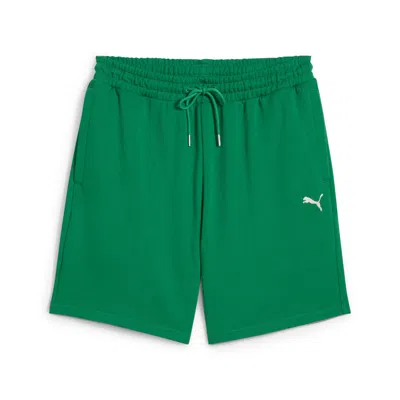 Puma Wardrobe Essentials Men's Relaxed 7" Shorts In Green