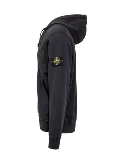 Stone Island Logo Hooded Cotton Sweatshirt
