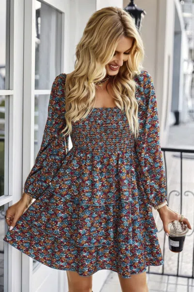 Fashnzfab Square Neck Solid Lace Up Cocktail Dress