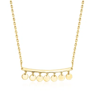 Rs Pure By Ross-simons Italian 18kt Gold Vermeil Multi-disc Bar Necklace In Gold