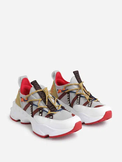 Christian Louboutin Trailnrun Sneakers With Spikes In Gray