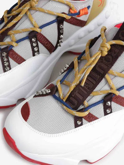 Christian Louboutin Trailnrun Sneakers With Spikes In Gray