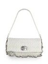 Miu Miu Double-strap Quilted Leather Shoulder Bag In Bianco