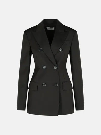 Sportmax 'adamo' Dark Brown Virgin Wool Blazer