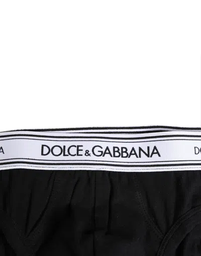Dolce & Gabbana Black Cotton Stretch Regular Brief Underwear In Black