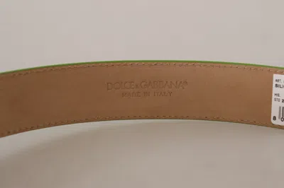 Dolce & Gabbana Green Leather Devotion Heart Micro Bag Headphones Belt In Green