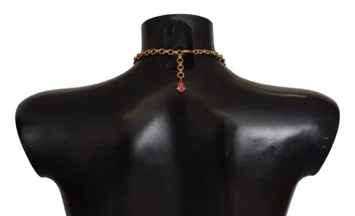 Dolce & Gabbana Gold Brass Sicily Fruits Roses Statement Necklace In Multi
