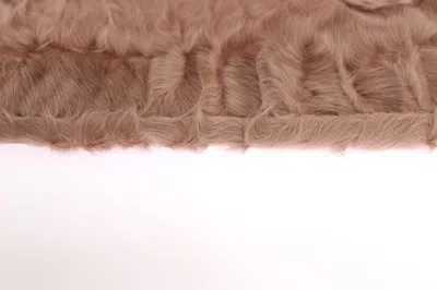 Dolce & Gabbana Beige Suede Xiangao Fur Elbow Gloves In Neutral
