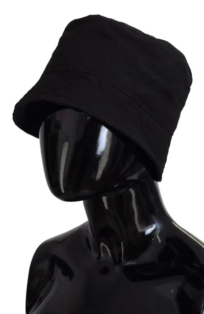 Dolce & Gabbana Black Nylon Women Bucket Cap Hat In Black