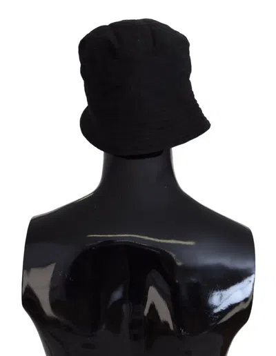 Dolce & Gabbana Black Nylon Women Bucket Cap Hat In Black
