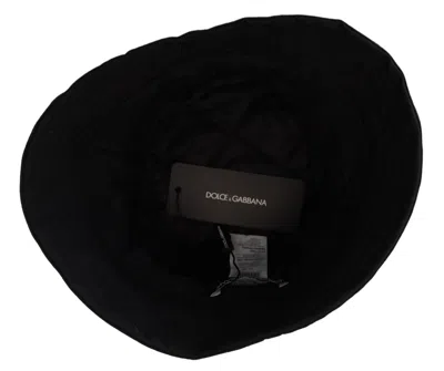 Dolce & Gabbana Black Nylon Women Bucket Cap Hat In Black