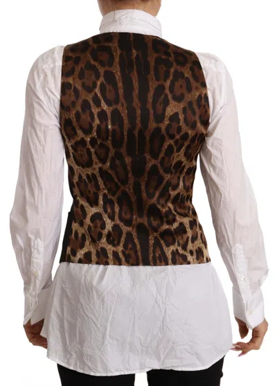 Dolce & Gabbana Black Button Down Sleeveless Vest Viscose Top In Black
