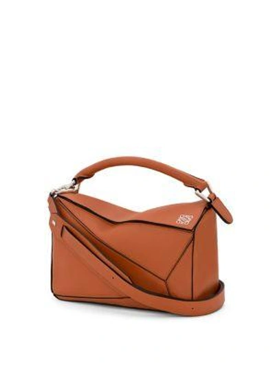Shop Loewe Puzzle Small Leather Shoulder Bag In Ash