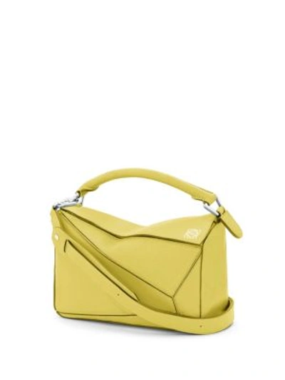 Shop Loewe Puzzle Small Leather Shoulder Bag In Yellow