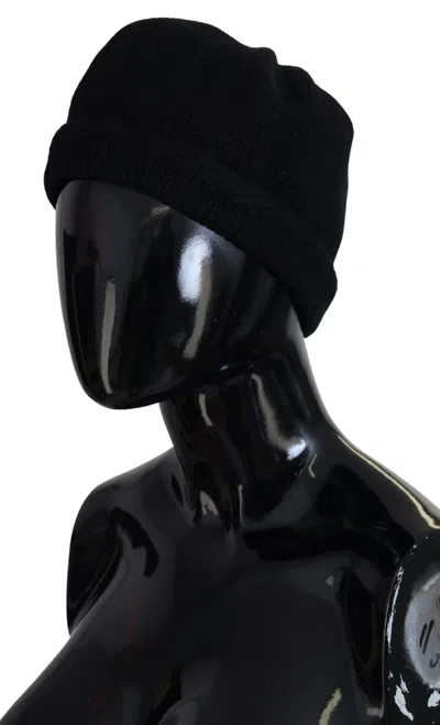 Dolce & Gabbana Black Virgin Wool Women Winter Beanie Cap Hat In Black