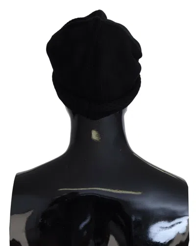Dolce & Gabbana Black Virgin Wool Women Winter Beanie Cap Hat In Black