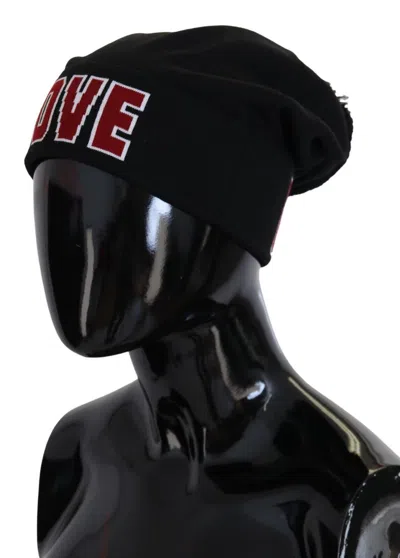Dolce & Gabbana Elegant Black Virgin Wool Beanie In Black