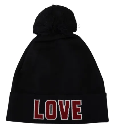 Dolce & Gabbana Elegant Black Virgin Wool Beanie In Black