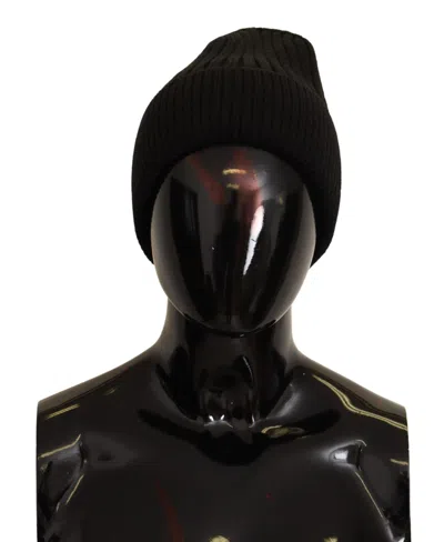 Dolce & Gabbana Black Wool Knit Women Winter Hat In Black
