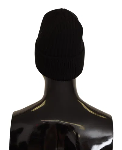 Dolce & Gabbana Black Wool Knit Women Winter Hat In Black