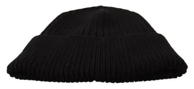 Dolce & Gabbana Black Wool Knit Women Winter Hat In Black