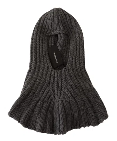Dolce & Gabbana Gray 100% Cashmere Knitted Wrap One Size Scarf In Gray