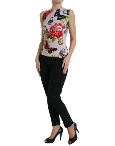 Dolce & Gabbana Elegant Cashmere-silk Blend Tank Top In White