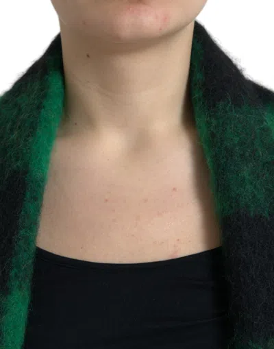 Dolce & Gabbana Elegant Checkered Poncho Jacket In Green
