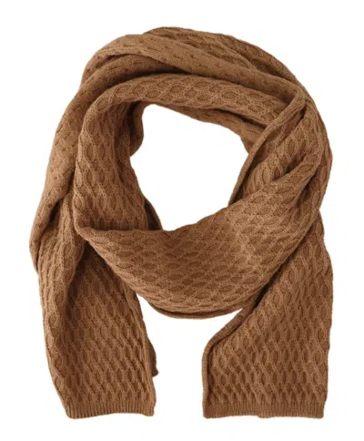Dolce & Gabbana Dark Brown Wrap Shawl Knitted Camel Scarf In Brown