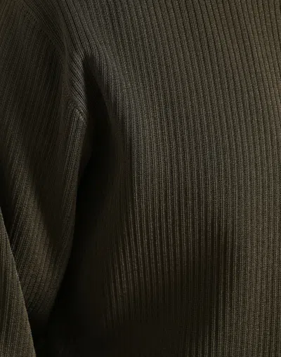 Dolce & Gabbana Green Viscose Crew Neck Men Pullover Sweater