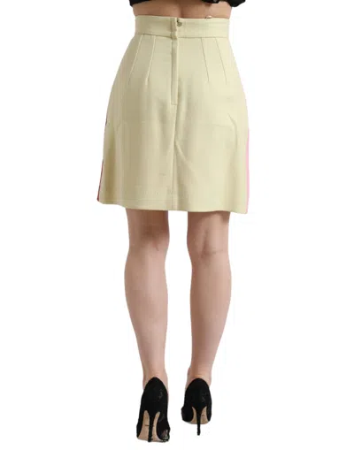 Dolce & Gabbana Multicolor Patchwork High Waist A-line Skirt In Red