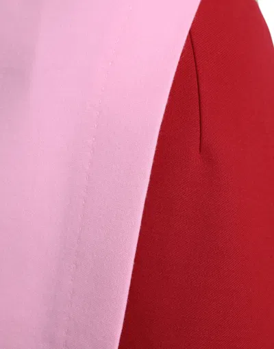 Dolce & Gabbana Multicolor Patchwork High Waist A-line Skirt In Red