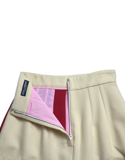 Dolce & Gabbana Multicolor Patchwork High Waist A-line Skirt In Red