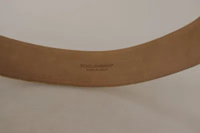 Dolce & Gabbana Gold Wide Waist Jacquard Baroque Dg Logo Buckle Belt In Neutral