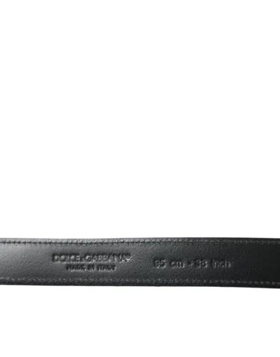Dolce & Gabbana Elegant Leather Belt With Metal Buckle In Black