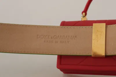 Dolce & Gabbana Green Leather Devotion Heart Micro Bag Headphones Belt In Green