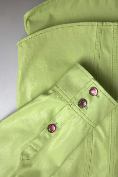 Dolce & Gabbana Green Cotton Collared Button Down Shirt In Green