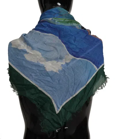 Dolce & Gabbana Multicolor Sorrento Dg Shawl Fringe Scarf