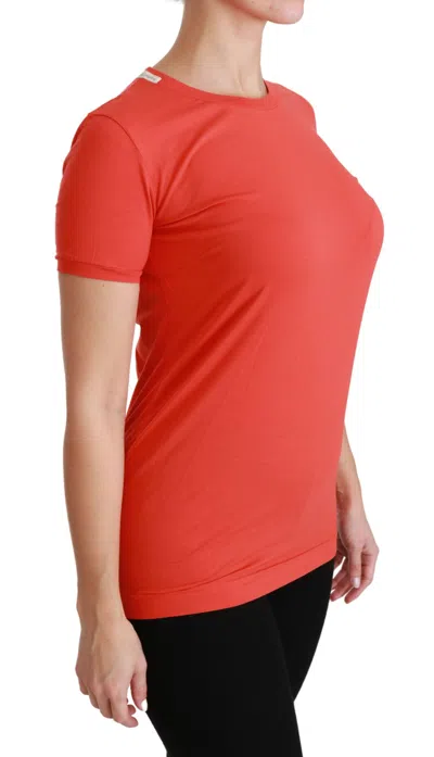 Dolce & Gabbana Red Crewneck Short Sleeve T-shirt Cotton Top In Red