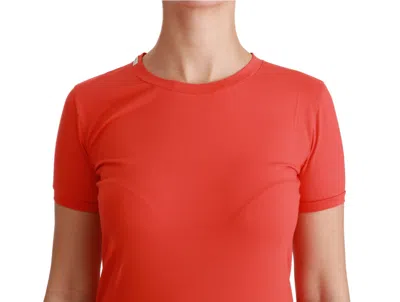 Dolce & Gabbana Red Crewneck Short Sleeve T-shirt Cotton Top In Red