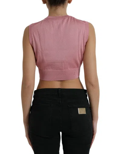 Dolce & Gabbana Woman Sweater Antique Rose Size 6 Silk In Pink