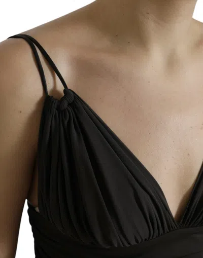 Dolce & Gabbana Elegant Sleeveless Cropped Tank Top In Black