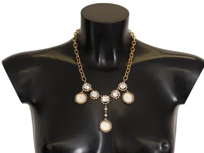Dolce & Gabbana Elegant Timekeeper Statement Necklace In Gold