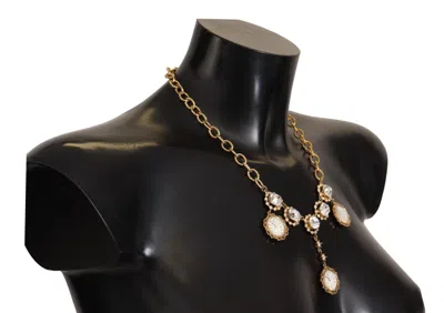 Dolce & Gabbana Elegant Timekeeper Statement Necklace In Gold