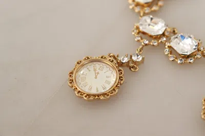 Dolce & Gabbana Elegant Timekeeper Statement Necklace In Gold